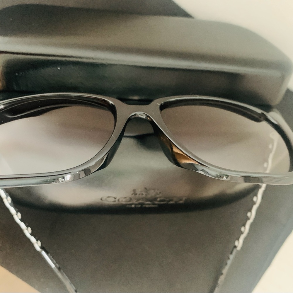 Coach Silver and Black Glasses with Modern Design - Picture 5 of 6